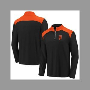 San Francisco Giants Black/Orange Iconic Clutch Quarter-Zip Pullover Jacket